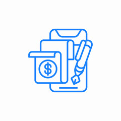 mobile payment authorization icon sign vector