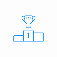 pedestal cup winner icon sign vector