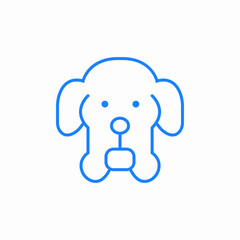 puppy face icon sign vector