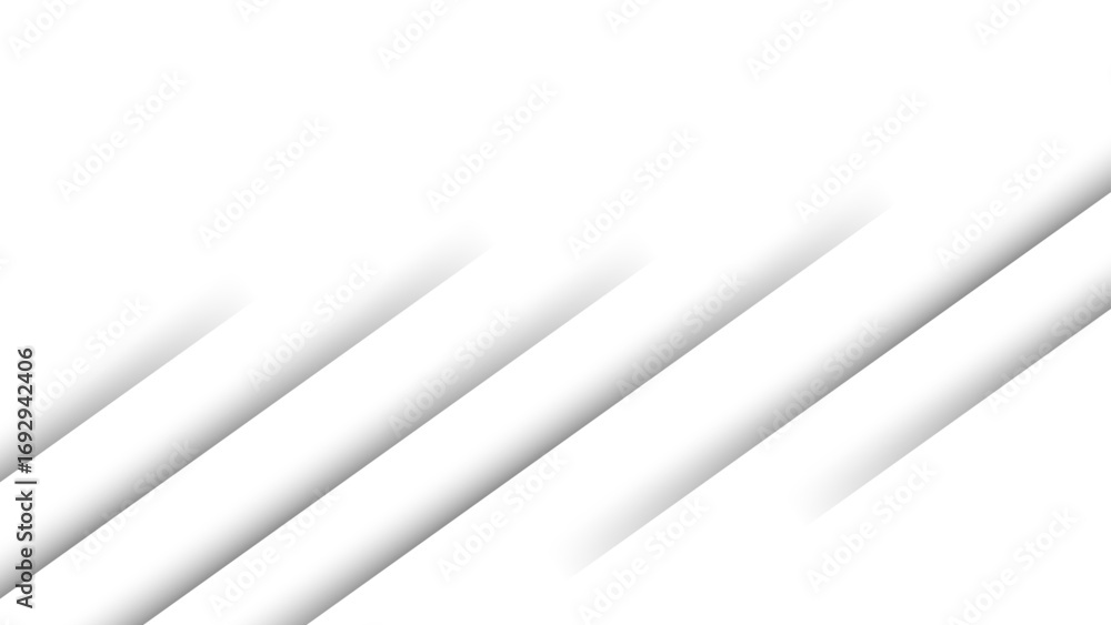 Aufkleber abstract background with diagonal white stripes with soft gray drop shadows and 3d layered effect. d