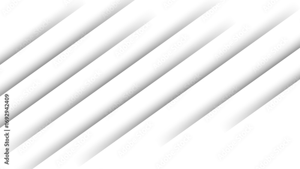 Aufkleber abstract background with diagonal white stripes with soft gray drop shadows and 3d layered effect. d