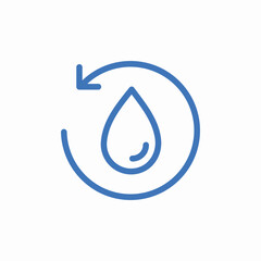 water recycle icon sign vector