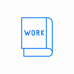 work folder file icon sign vector