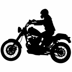 Fototapeta premium Silhouette of Motorcycle Rider