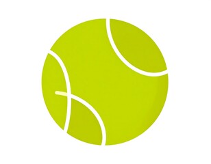 Simple cartoon tennis ball