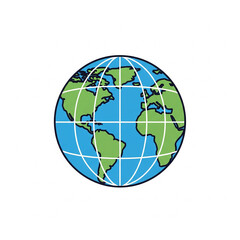 earth globe vector illustration