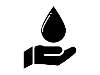 Dermatology Tested Vector Icon with Water Drop and Hand Symbol for Allergy Free and Healthy Skin Care