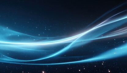 Abstract swirling light trails on a dark background