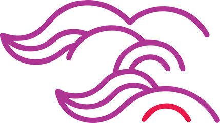 vector illustration of a pink ribbon