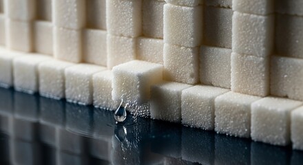 Sugar Cubes Melting with Sweetness, and Drip.