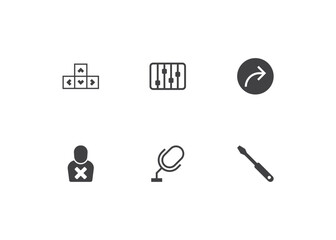 Internet and Things Icon Set Vector Illustration – Modern Web, IoT, Technology, Communication, and Smart Device Symbols for Digital Platforms, Apps, Websites, and User Interface Design