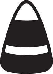 Candy corn silhouette vector for Halloween, sweet treats, festive, party, and seasonal design.