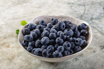 Sweet juicy ripe blueberry heap
