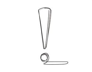 Single line exclamation mark