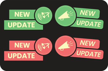 Minimal new Update Label Design editable file. Offer, discount, sticker, offer, limited offer, new update, discount special offer price promotion tag,vector isolated on transparent background. Vector 