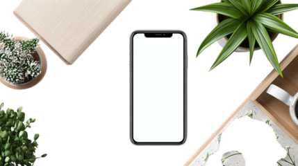 Social media post mockup with clean minimal layout isolated on transparent background 