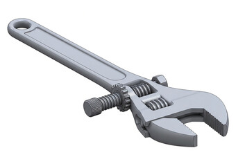 Obraz premium Adjustable wrench isolated on white background