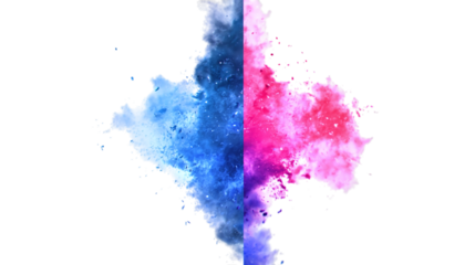 Split screen video intro template with dynamic transitions isolated on transparent background 