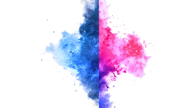 Split screen video intro template with dynamic transitions isolated on transparent background 