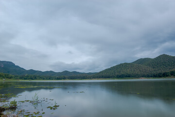 lake and mountains