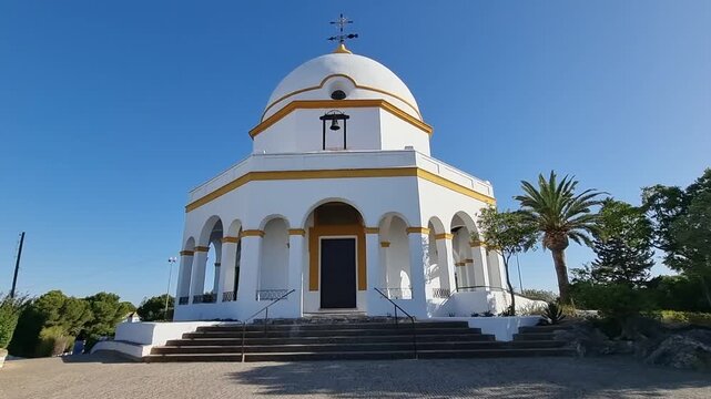 View of the Hermitage of Santa Ana, located at the highest point of Chiclana de la Frontera, a tourist municipality in the province of C&aacute;diz, Andalusia, Spain.