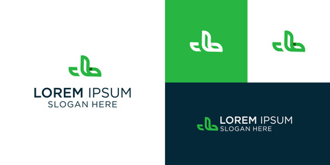 Modern leaf logo concept for eco-friendly brand identity, showcasing growth and sustainability in a fresh and vibrant design for environmental companies
