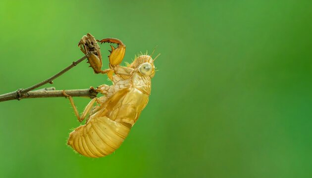 Cicada exuviae on branch
