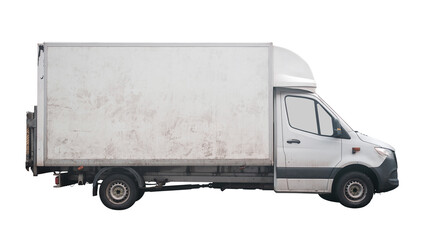 Isolated Grungy Box Truck