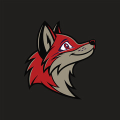 : Fox----head-mascot-logo-design-professional-look-