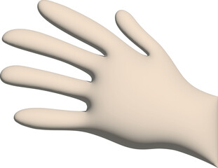 Soft 3D-style horizontal hand icon in a light skin tone. Great for UI/UX, avatars, interaction prompts, accessibility visuals, and inclusive branding.