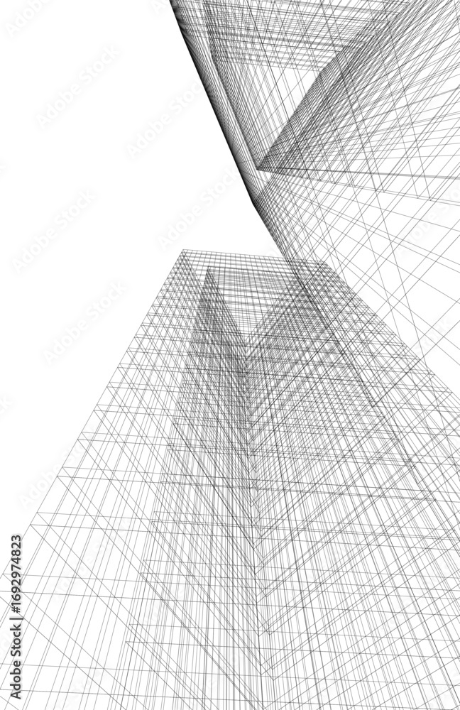 Canvas Prints architectural building. design 3d background