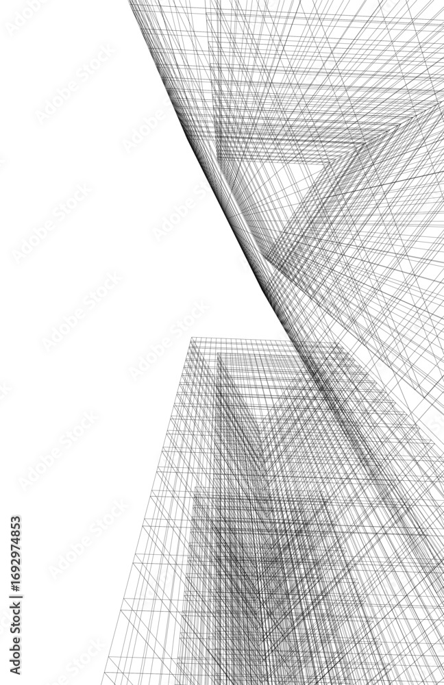 Canvas Prints architectural building. design 3d background