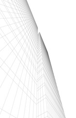 Fototapeta premium Architectural building. Design 3d background