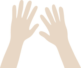 Illustration of Two Hands Raised Upward