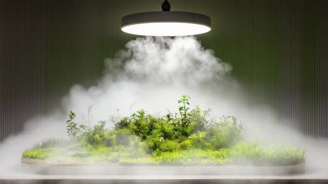 Miniature Ecosystem: Foggy Micro-Landscape Display