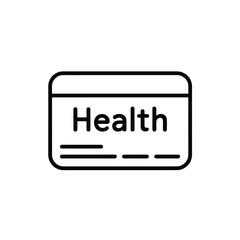 Health Card Icon Depicting Healthcare Coverage and Medical Benefits with Simple and Minimalist Style