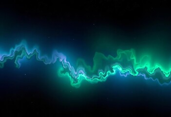 Abstract green overlay on dark space, vibrant color contrast for design backgrounds,   dark tones,  dark background