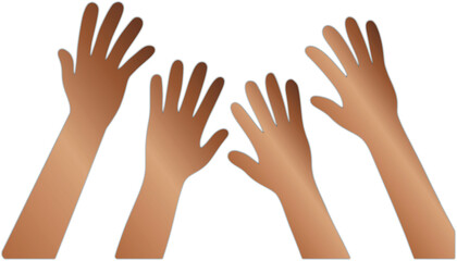 Bronze Upward Reaching Hands