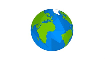 Fototapeta premium Stylized, polygonal globe