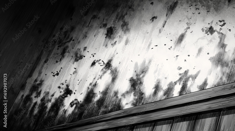 Poster abstract black and white wall texture with dramatic shading patterns