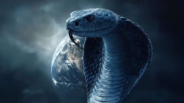 Dark snake coiled around Earth