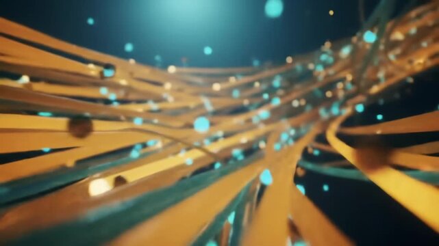 Cinematic Fiber Optic Tunnel Flow: Luminous High-Tech Pulse Animation