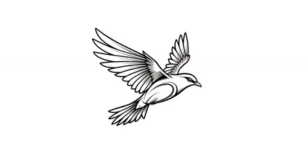 Obraz premium Bird in flight graphic