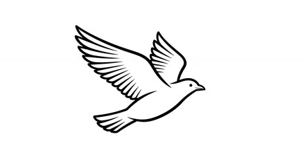 Naklejka premium Bird in flight illustration