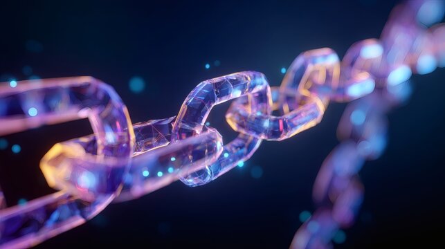 Neon crystal blockchain link