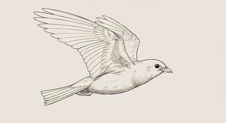 Obraz premium Monochrome bird in flight