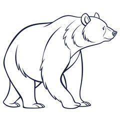 polar bear vector illustration, Vector art Design, line art Vector, Black & White bear vector illustrations
