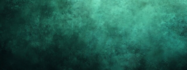 Green Christmas Background Banner with Abstract Metal Texture and Soft Lighting Design