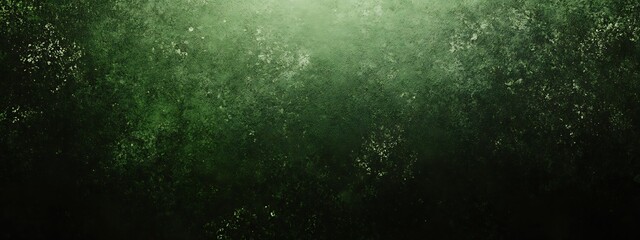 Green abstract grunge texture panoramic background