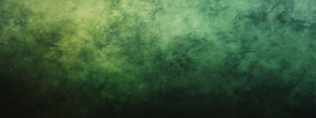 Green abstract grunge texture panoramic background